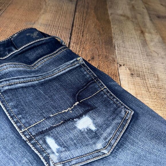 American Eagle AE Skinny Stretch Denim Jeans Jegging Womens 6 Reg 28 - Picture 3 of 12